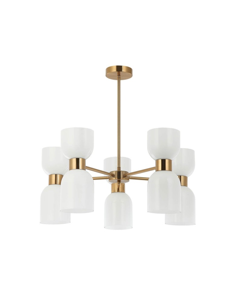 Italux Monza Wisząca Mosiężny 10xE27 40W PND-57602-5-BRO
