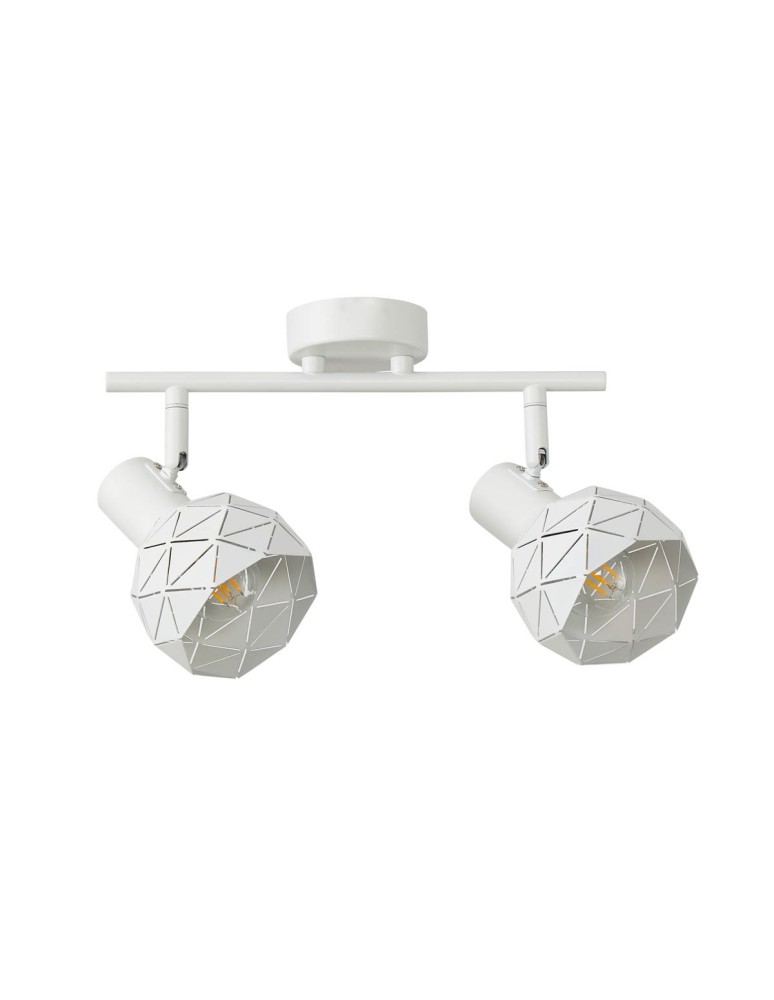 Lampy sufitowe reflektory - Italux Harley Reflektor/Spot Biały 2xE14 40W SPL-3480-2-W - product kolory-swiatla.pl 2