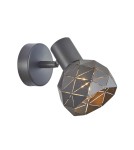 Lampy sufitowe reflektory - Italux Harley Reflektor/Spot Szary, złoty 1xE14 40W SPL-3480-1-GR-GD - product 1