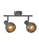 Lampy sufitowe reflektory - Italux Harley Reflektor/Spot Szary, złoty 2xE14 40W SPL-3480-2-GR-GD - product 1