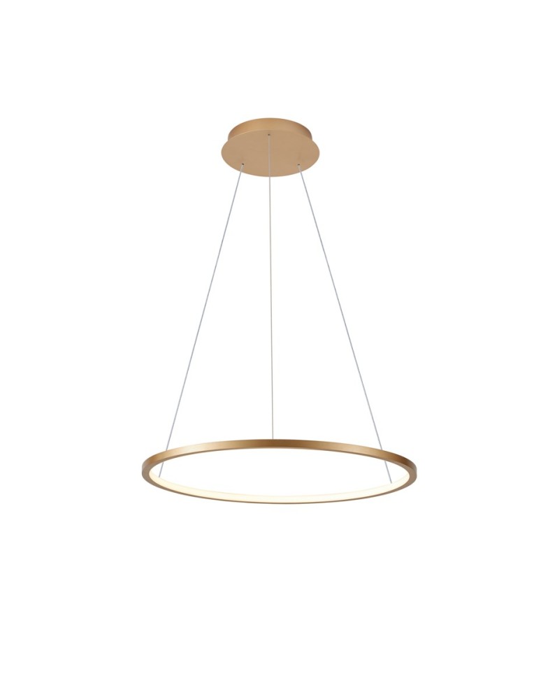 Lampy wiszące okręgi - Italux Vinola Wisząca Złoty 1xLED 38W 3000K+4000K PND-56135B-060RPC-GD-3KS4K-TRDIMM - product kolory-swiatla.pl 2