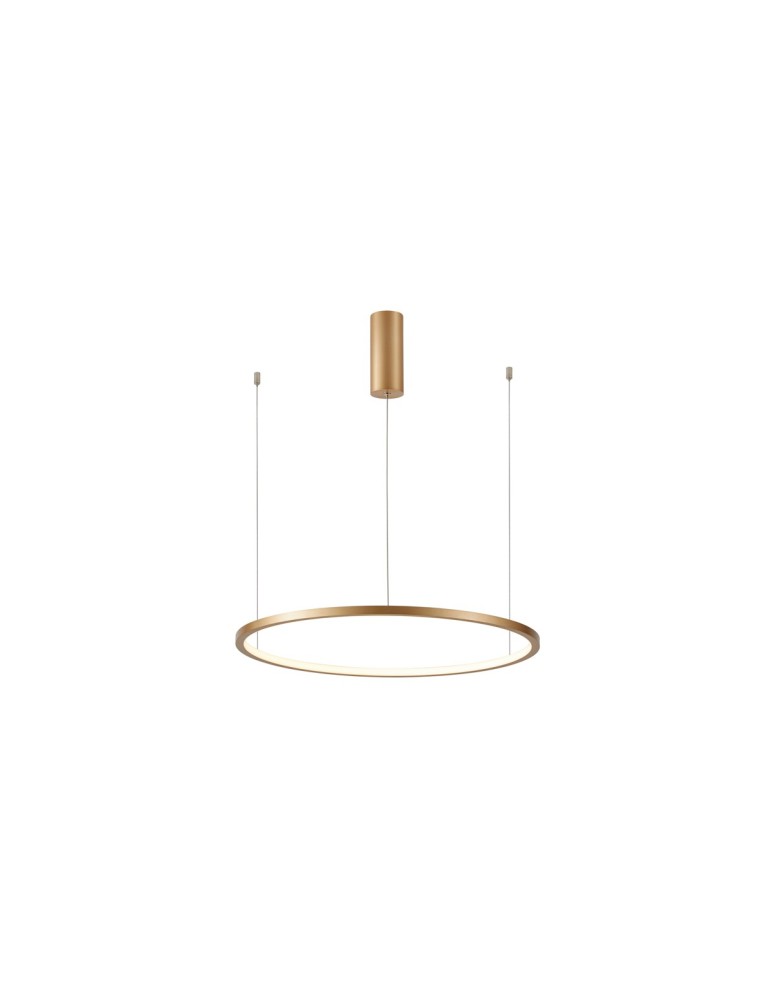 Lampy wiszące okręgi - Italux Vinola Wisząca Złoty 1xLED 48W 3000K+4000K PND-56135B-080RPP-GD-3KS4K-TRDIMM - product kolory-swiatla.pl 2