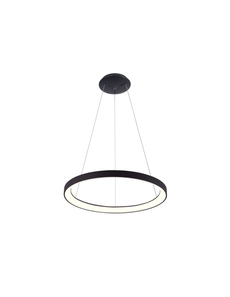 Lampy wiszące okręgi - Italux Vico Wisząca Czarny 1xLED 38W 3000K+4000K PND-53675-048RPC-BK-3KS4K - product kolory-swiatla.pl 2