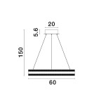Lampy wiszące - Luces Exclusivas COLIMA Wisząca Nowoczesna złoty i odcienie złota 1xLED max 75W 3000K LE42753 - product 3