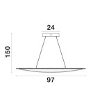Lampy wiszące - Luces Exclusivas COLIMA Wisząca Nowoczesna złoty i odcienie złota 1xLED max 31W 3000K LE42755 - product 3