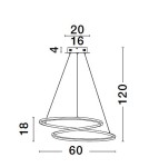 Lampy wiszące - Luces Exclusivas CELAYA Wisząca Nowoczesna złoty i odcienie złota 1xLED max 40W 3000K LE42761 - produkt 4