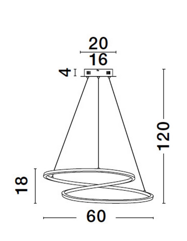 Luces Exclusivas CELAYA Wisząca Nowoczesna złoty i odcienie złota 1xLED max 40W 3000K LE42761