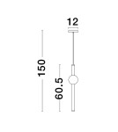 Lampy wiszące - Luces Exclusivas IGUALA Wisząca Nowoczesna złoty i odcienie złota 1xLED max 10W 3000K LE42762 - product 3