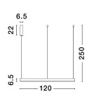 Lampy wiszące - Luces Exclusivas JACA Wisząca Nowoczesna biały 1xLED max 70W 3000K LE42767 - produkt 2