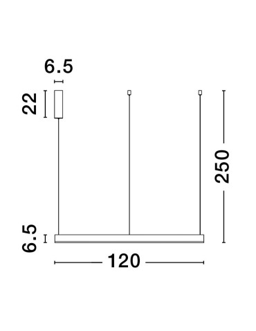 Luces Exclusivas JACA Wisząca Nowoczesna biały 1xLED max 70W 3000K LE42767 - produkt 2