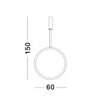 Lampy wiszące - Luces Exclusivas AUTLAN Wisząca Nowoczesna czarny 1xLED max 35W 3000K LE42772 - produkt 2