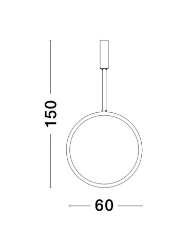 Luces Exclusivas AUTLAN Wisząca Nowoczesna czarny 1xLED max 35W 3000K LE42772 - produkt 2