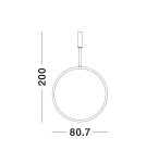 Lampy wiszące - Luces Exclusivas AUTLAN Wisząca Nowoczesna czarny 1xLED max 48W 3000K LE42773 - produkt 3