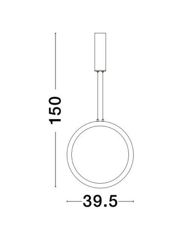 Luces Exclusivas AUTLAN Wisząca Nowoczesna złoty i odcienie złota 1xLED max 25W 3000K LE42774 - produkt 2