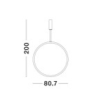 Lampy wiszące - Luces Exclusivas AUTLAN Wisząca Nowoczesna złoty i odcienie złota 1xLED max 48W 3000K LE42776 - produkt 2