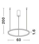 Lampy wiszące - Luces Exclusivas TOLUCA Wisząca Nowoczesna złoty i odcienie złota 1xLED max 36W 3000K LE42777 - produkt 4