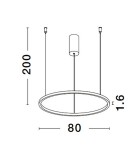 Lampy wiszące - Luces Exclusivas TOLUCA Wisząca Nowoczesna złoty i odcienie złota 1xLED max 48W 3000K LE42778 - product 3