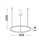 Lampy wiszące - Luces Exclusivas TOLUCA Wisząca Nowoczesna złoty i odcienie złota 1xLED max 58W 3000K LE42779 - product 3