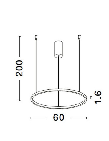 Luces Exclusivas TOLUCA Wisząca Nowoczesna czarny 1xLED max 36W 3000K LE42780 - produkt 2