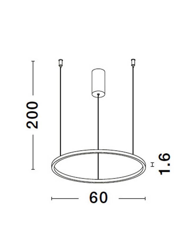 Lampy wiszące - Luces Exclusivas TOLUCA Wisząca Nowoczesna czarny 1xLED max 36W 3000K LE42780 - produkt kolory-swiatla.pl 2