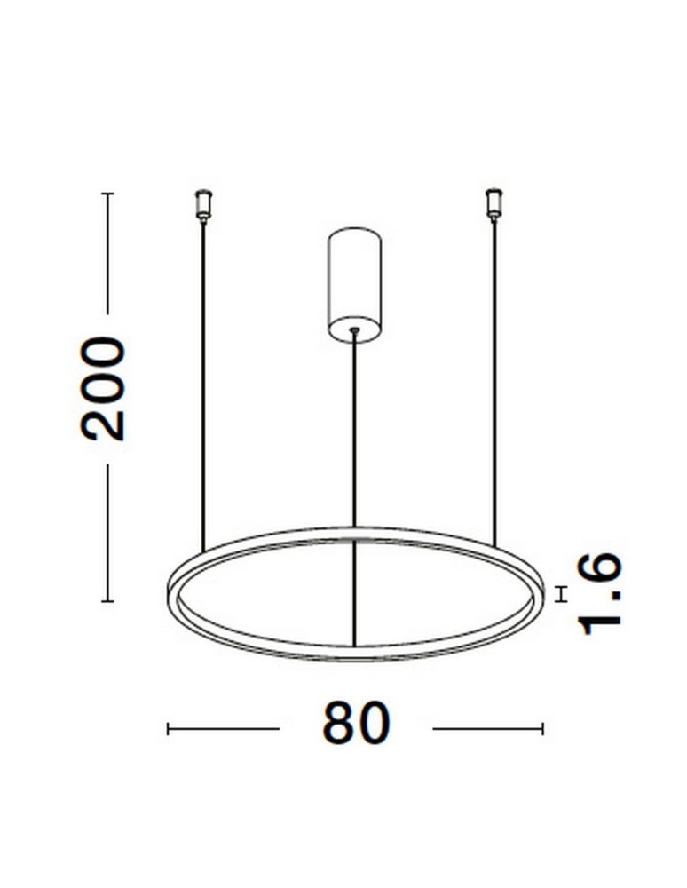 Lampy wiszące - Luces Exclusivas TOLUCA Wisząca Nowoczesna czarny 1xLED max 48W 3000K LE42781 - product kolory-swiatla.pl 3