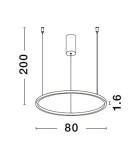 Lampy wiszące - Luces Exclusivas TOLUCA Wisząca Nowoczesna biały 1xLED max 48W 3000K LE42784 - product 3