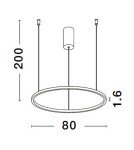 Lampy wiszące - Luces Exclusivas TOLUCA Wisząca Nowoczesna srebrny i odcienie srebra 1xLED max 48W 3000K LE42787 - produkt 3