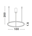 Lampy wiszące - Luces Exclusivas TOLUCA Wisząca Nowoczesna srebrny i odcienie srebra 1xLED max 58W 3000K LE42788 - produkt 4