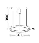 Lampy wiszące - Luces Exclusivas ZACAPU Wisząca Nowoczesna złoty i odcienie złota 1xLED max 30W 3000K LE42789 - product 3
