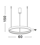 Lampy wiszące - Luces Exclusivas ZACAPU Wisząca Nowoczesna złoty i odcienie złota 1xLED max 42W 3000K LE42790 - produkt 3