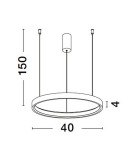 Lampy wiszące - Luces Exclusivas ZACAPU Wisząca Nowoczesna srebrny i odcienie srebra 1xLED max 30W 3000K LE42792 - product 3