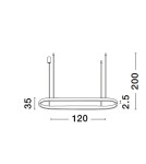 Lampy wiszące - Luces Exclusivas SILAO Wisząca Nowoczesna czarny 1xLED max 58W 3000K LE42797 - produkt 4