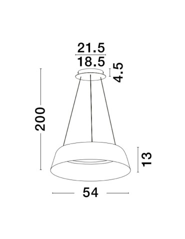 Luces Exclusivas CANCUN Wisząca Nowoczesna biały 1xLED max 50W 3000K LE42803 - product 2