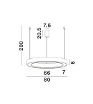 Lampy wiszące - Luces Exclusivas SONORA Wisząca Nowoczesna biały 1xLED max 60W 2700-4000K LE42810 - produkt 2
