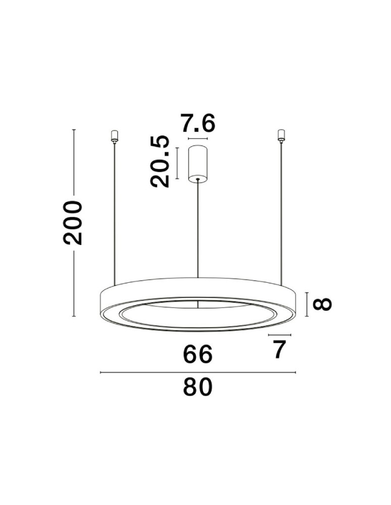 Lampy wiszące - Luces Exclusivas SONORA Wisząca Nowoczesna biały 1xLED max 60W 2700-4000K LE42810 - produkt kolory-swiatla.pl 2