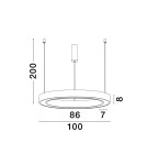 Lampy wiszące - Luces Exclusivas SONORA Wisząca Nowoczesna złoty i odcienie złota 1xLED max 80W 2700-4000K LE42815 - product 2