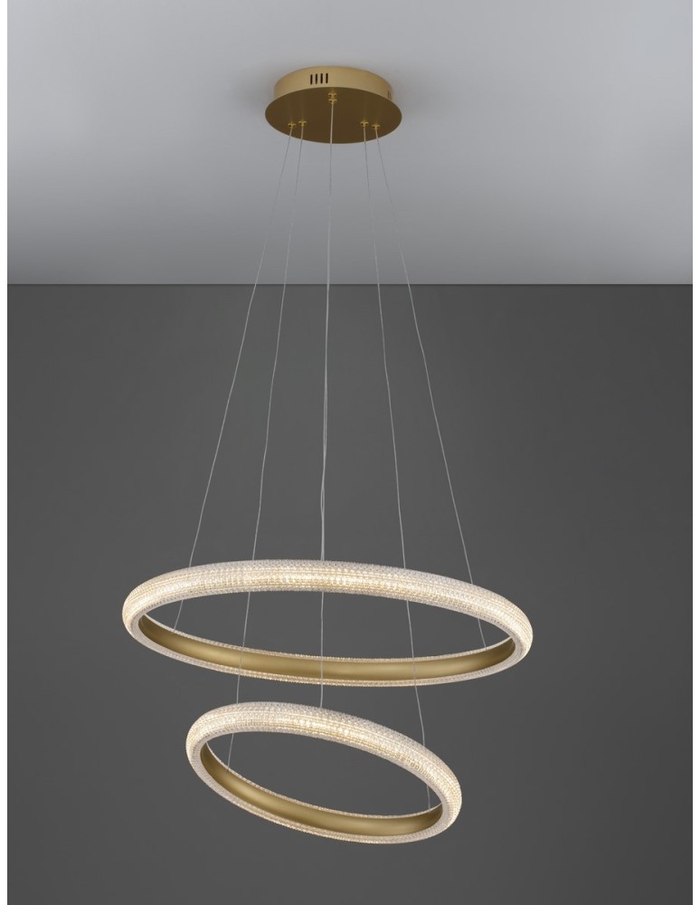 Luces Exclusivas AMECA Wisząca Nowoczesna złoty i odcienie złota 1xLED max 41,5W 3000K LE42818