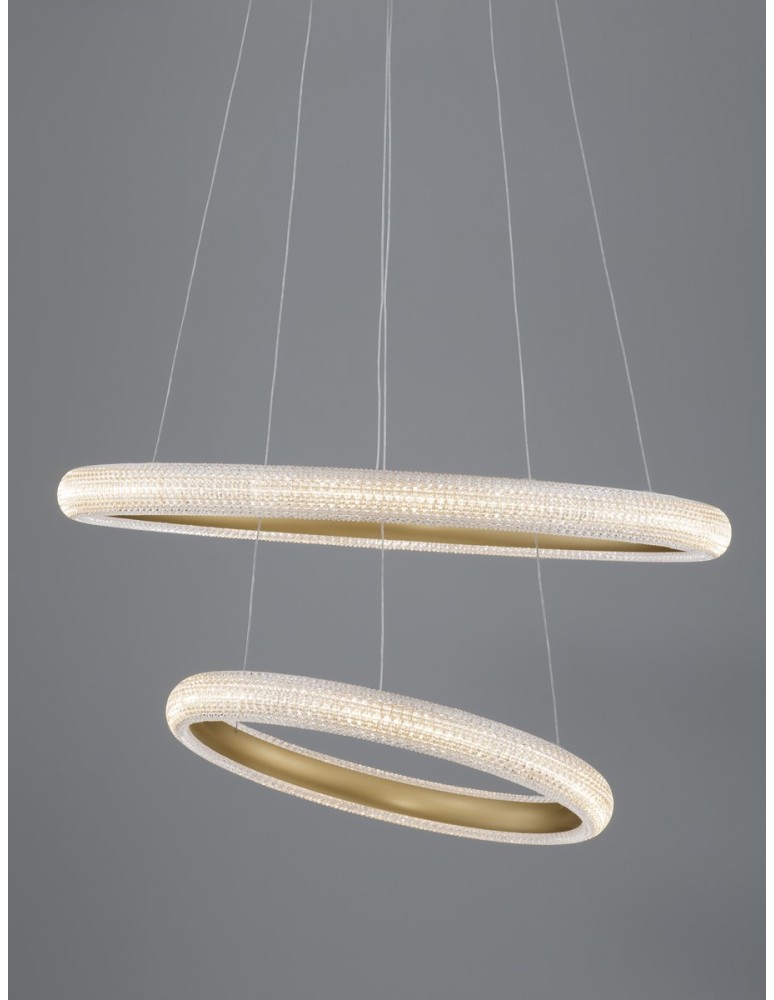 Luces Exclusivas AMECA Wisząca Nowoczesna złoty i odcienie złota 1xLED max 41,5W 3000K LE42818