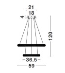 Lampy wiszące - Luces Exclusivas AMECA Wisząca Nowoczesna złoty i odcienie złota 1xLED max 41,5W 3000K LE42818 - produkt 4