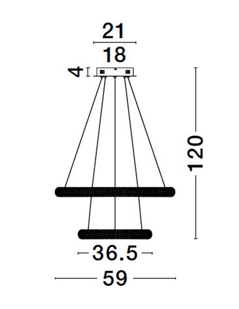 Luces Exclusivas AMECA Wisząca Nowoczesna złoty i odcienie złota 1xLED max 41,5W 3000K LE42818