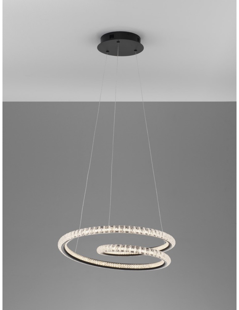 Lampy wiszące - Luces Exclusivas TEPIC Wisząca Nowoczesna czarny 1xLED max 45W 3000K LE42819 - product kolory-swiatla.pl 2