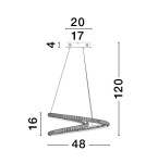 Lampy wiszące - Luces Exclusivas TEPIC Wisząca Nowoczesna czarny 1xLED max 45W 3000K LE42819 - product 3