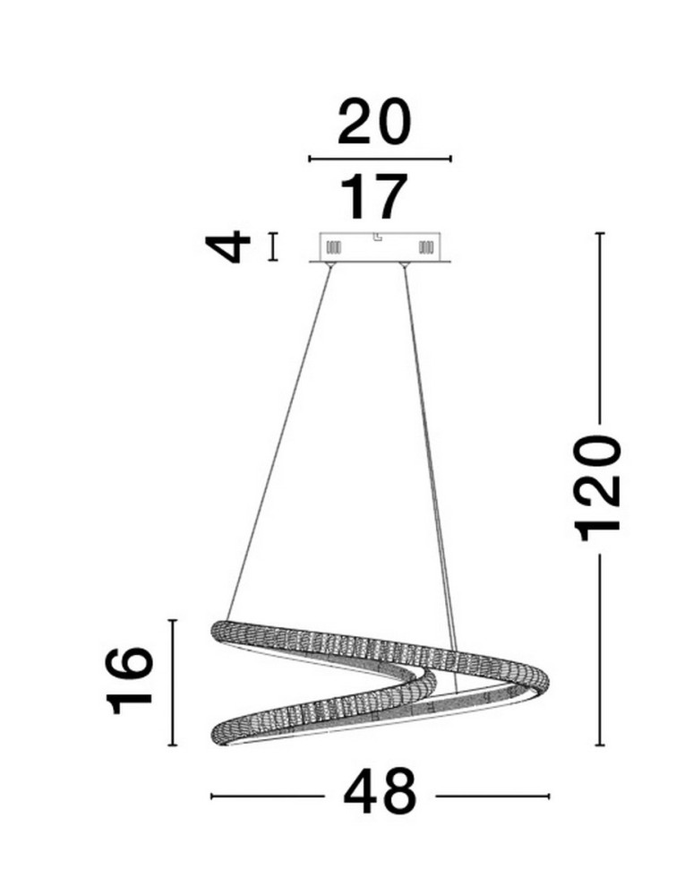 Lampy wiszące - Luces Exclusivas TEPIC Wisząca Nowoczesna czarny 1xLED max 45W 3000K LE42819 - product kolory-swiatla.pl 3