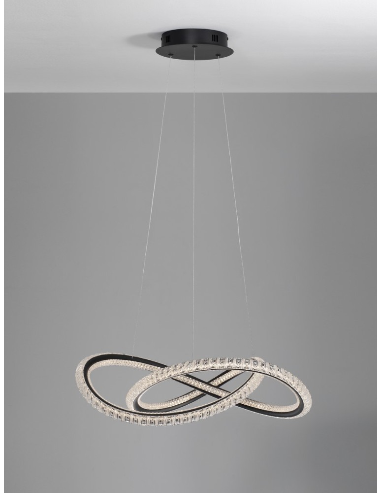 Lampy wiszące - Luces Exclusivas TEPIC Wisząca Nowoczesna czarny 1xLED max 56W 3000K LE42820 - product kolory-swiatla.pl 2