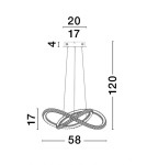Lampy wiszące - Luces Exclusivas TEPIC Wisząca Nowoczesna czarny 1xLED max 56W 3000K LE42820 - product 3