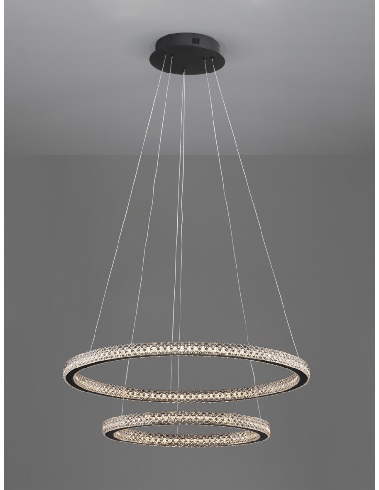 Luces Exclusivas TEPIC Wisząca Nowoczesna czarny 1xLED max 54W 3000K LE42821