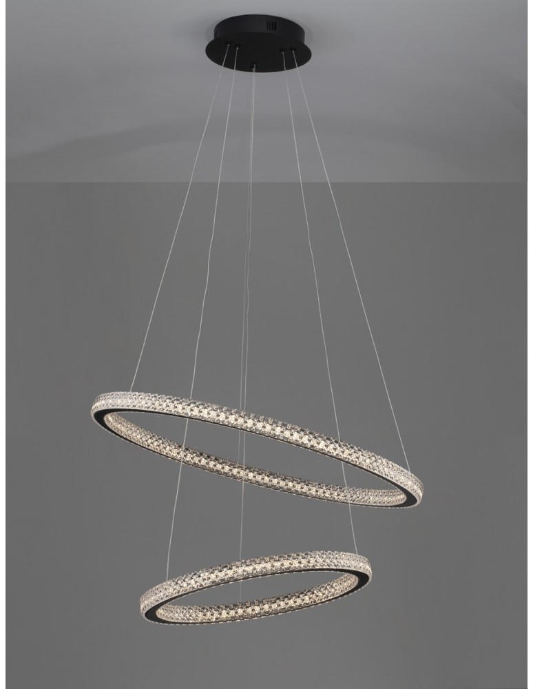 Luces Exclusivas TEPIC Wisząca Nowoczesna czarny 1xLED max 54W 3000K LE42821