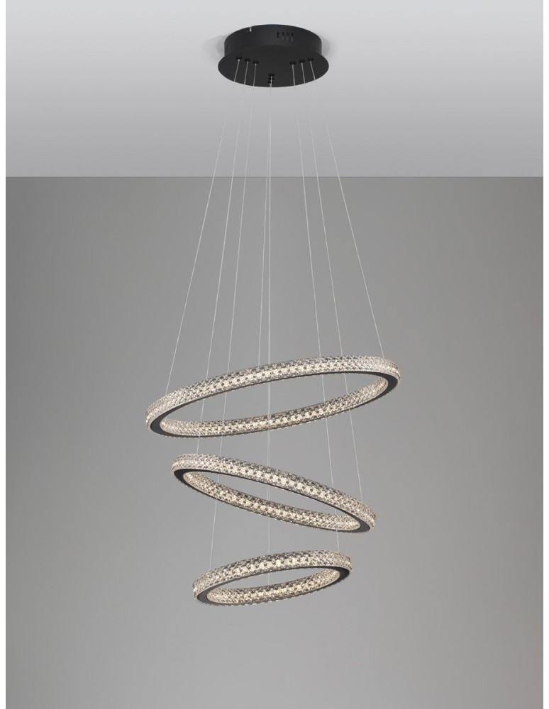 Luces Exclusivas TEPIC Wisząca Nowoczesna czarny 1xLED max 69W 3000K LE42822