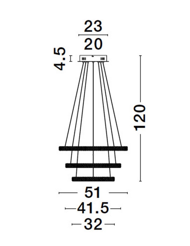 Luces Exclusivas TEPIC Wisząca Nowoczesna czarny 1xLED max 69W 3000K LE42822