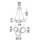 Lampy wiszące - Luces Exclusivas GARCIA Wisząca Nowoczesna czarny 1xLED max 28W 3000K LE42827 - produkt 4